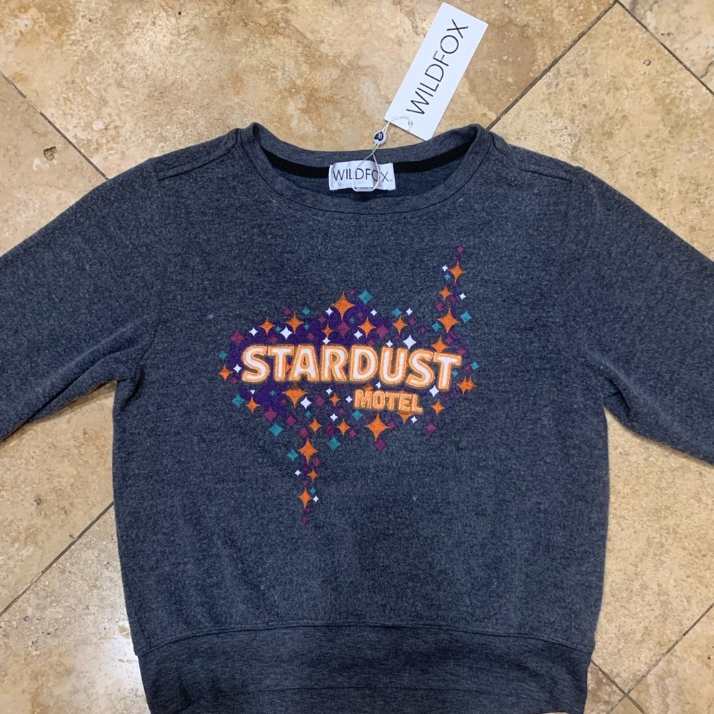 Wildfox Stardust Motel Grey Sweater